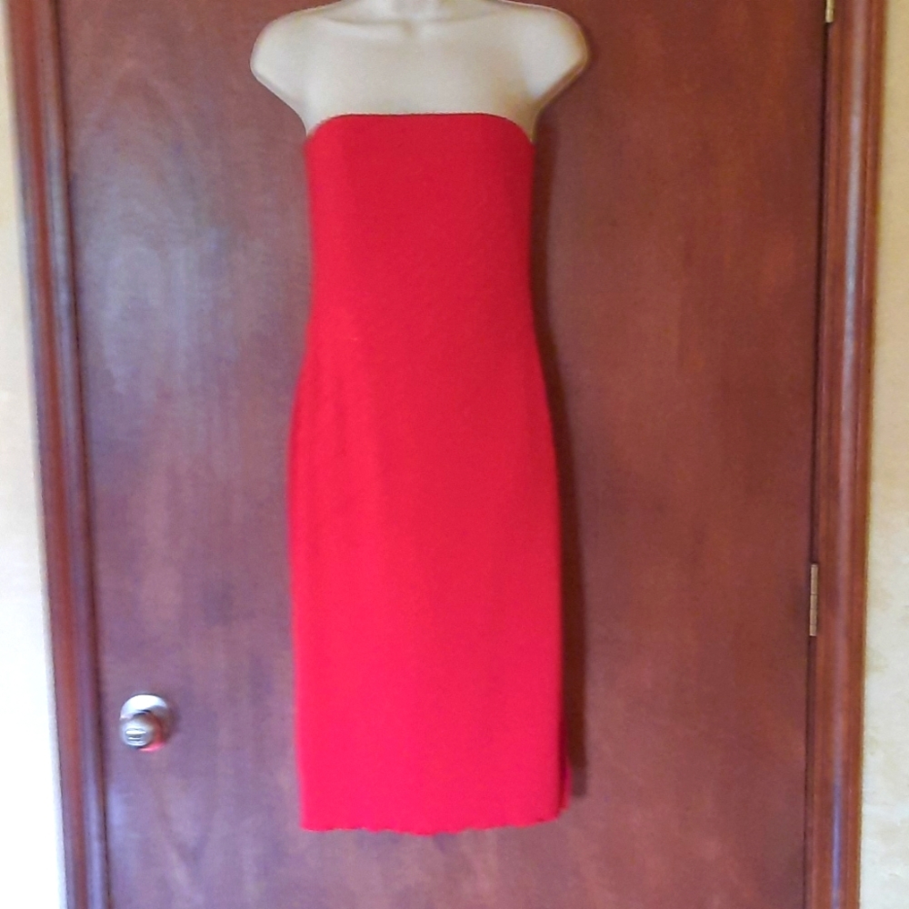 ●Hours lass strapless red dress size small